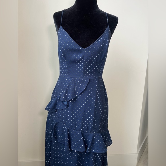 Perfect for the country club! This polka dot ruffled dress is all class. - Picture 3 of 5